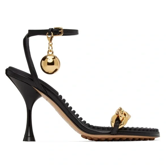 Bottega Veneta
Black and Gold ball High-Heeled Sandal - Picture 4 of 15